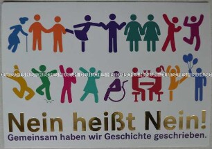 Postkarte der Kampagne "Nein heißt Nein"
