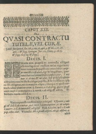 Caput XXII. De Quasi Contractu Tutelae, Vel Curae.