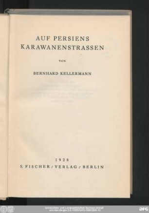 Auf Persiens Karawanenstrassen
