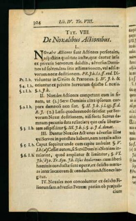 304-333, Tit. VIII. De Noxalibus Actionibus - Tit. XV. De Interdictis