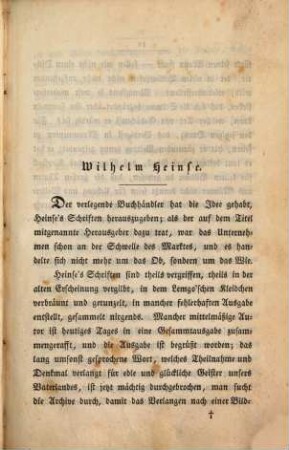 Wilhelm Heinse's sämmtliche Schriften. 1, Ardinghello I