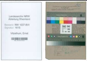 Entnazifizierung Ernst Vitzethum , geb. 12.04.1909 (Postrat)