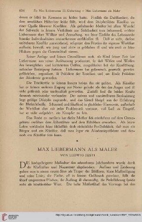 Neue Folge 33 = Jahrgang 57: Max Liebermann als Maler