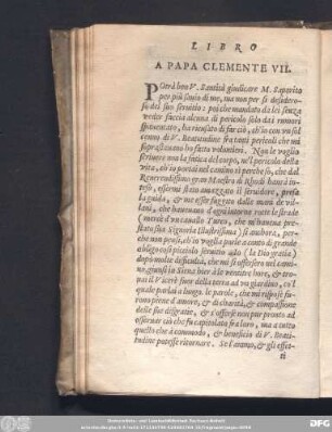 A Papa Clemente VII.