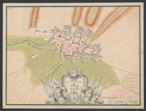 Plan de la ville et château de Sedan