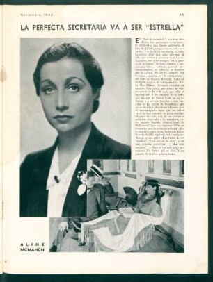 La perfecta secretaria va a ser "estrella" - Aline McMahon