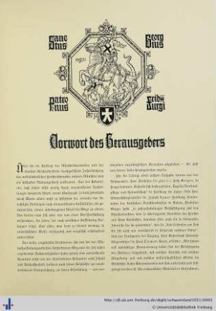 Vorwort des Herausgebers.