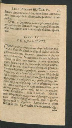Caput IV. De Qualitate.