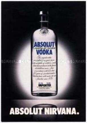 Werbepostkarte für Wodka