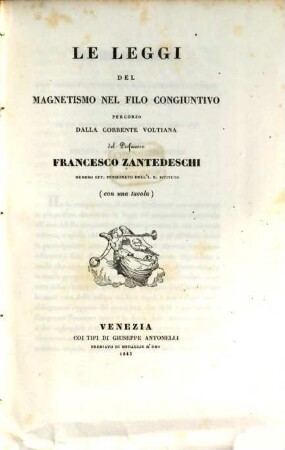 Le leggi del magnetismo nel filo congiuntivo