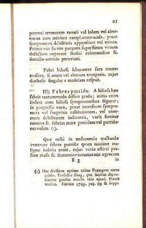 III) Febres putridæ.