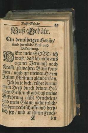 Buß-Gebäte.