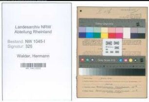 Entnazifizierung Hermann Walder , geb. 14.05.1918 (Schlosser)