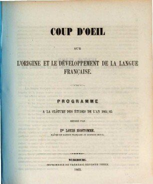 Programm : zum Schlusse des Studienjahres .... 1864/65
