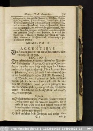 Membrum II. De Accentibus.