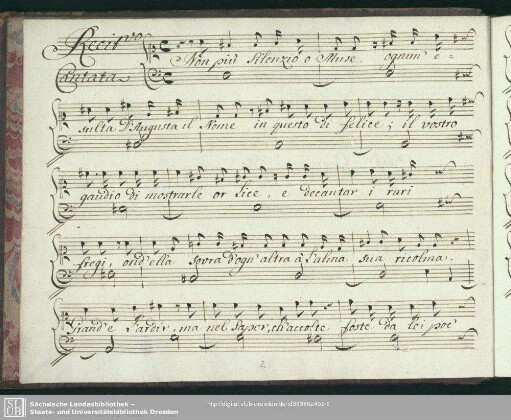 Recitativo: Non più silenzio o muse