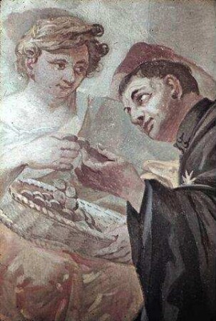 Vision des heiligen Nikolaus von Tolentino: Erscheinung der Madonna und des heiligen Augustinus
