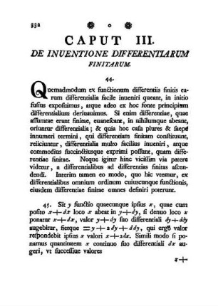 Caput III. De Inuentione Differentiarum Finitarum.