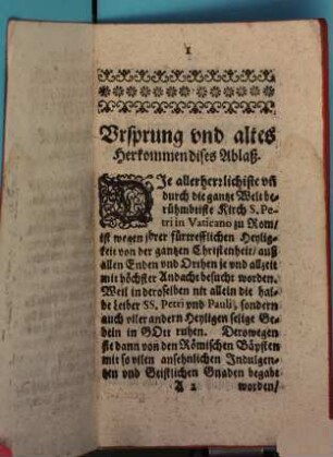 Kurzer Bericht von dem großen Ablaß der sieben privilegirten Altären in der Haupt-Kirchen S. Peters zu Rom ...