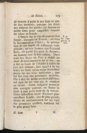 §. 9. De l´impôt sur le vin.