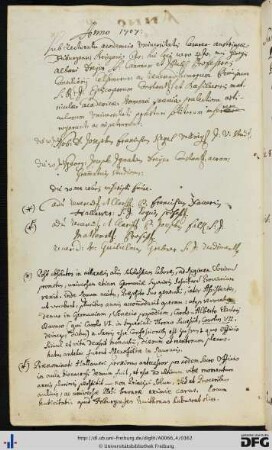 [fol. 180] Rektorat Georg Alban Dreyer 1707