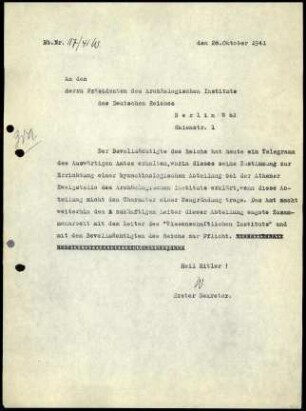 W. Wrede an M. Schede