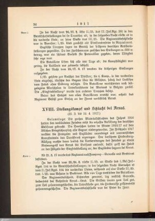 XVIII. Stellungskampf und Schlacht bei Arras