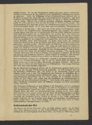 Kulturarbeit der FDJ