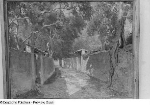 Reproduktion eines Werkes von Alfred Frank (Landschaft)