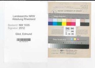 Entnazifizierung Edmund Gliot , geb. 20.11.1919 ()