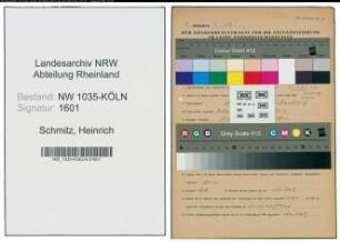 Entnazifizierung Heinrich Schmitz , geb. 20.09.1894 (Rottenfuehrer)