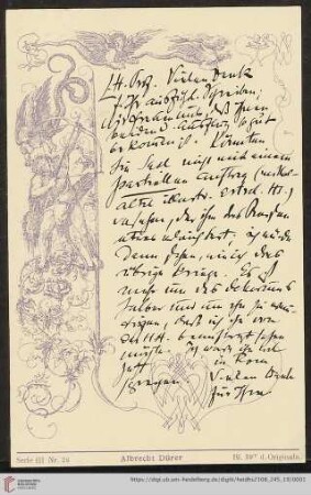 Brief von Aby Moritz Warburg an Franz Boll