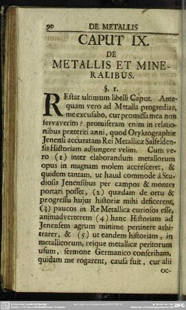 Caput IX. De Metallis Et Mineralibus
