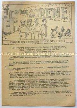 Betriebszeitung der KPD-Betriebsgruppe des Hamburger Betriebes JGG u.a. zum Lohnkampf
