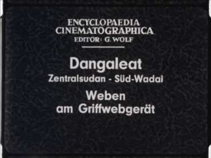 Dangaleat (Zentralsudan, Süd-Wadai) - Weben am Griffwebgerät