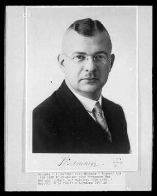Brammer, um 1920-1930 Privatdozent oder Professor der Medizin in Marburg
