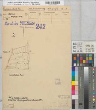 Beckum Ksp. u.Stadt (Beckum), Umlegung Beckum, Urkarte, Stadt, Flur 6