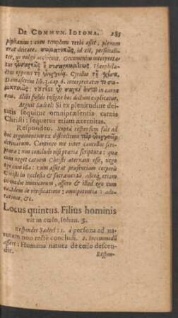 Locus quintus.