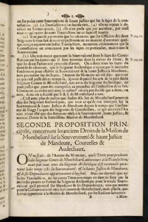 5-17, Seconde Proposition Principale, concernant ...
