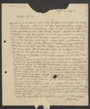 Brief von Friedrich Hofmeister an David Heinrich Hoppe