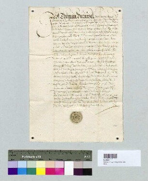 Thoman Dürnitzel, Ratsbürger zu Straubing, anerkennt die Herrschaft Wörth als Obrigkeit über einen Acker, den er von Hans Perleb und Hans Vischgennckl, beide zu Hofdorf und Vormünder des Kaspar, Sohn des verstorbenen Andre Vischgennckl, gekauft hat. S: A