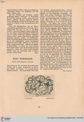 39: Karl Woermann : zum 80. Geburtstag am 4. Juli 1924