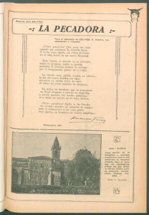 La pecadora : Para el dibujante de Céltiga, [Camilo] Rodeiro, con admiración y simpatía.