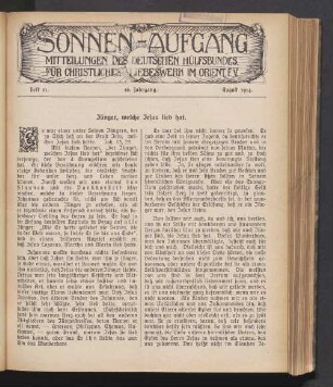 Heft 11. 16. Jahrgang. August 1914