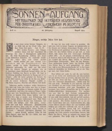 Heft 11. 16. Jahrgang. August 1914
