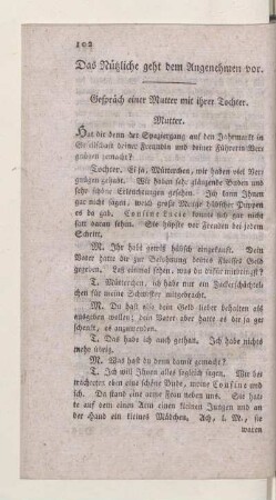 Das Nützliche geht dem Angenehmen vor