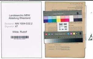 Entnazifizierung Rudolf Wilde , geb. 22.07.1901 (Steuersekretaer)