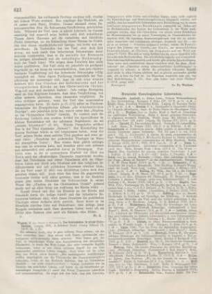 621-622 [Rezension] Wagner, Hermann, Das Geistesleben in seiner Sichtbarkeit