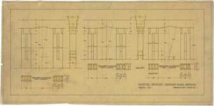 Billing, Hermann; Mannheim (Baden-Württemberg); Kunsthalle - Betonpfeiler OG (Grundrisse, Ansichten, Schnitte)