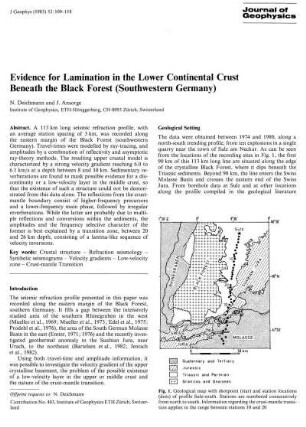 Evidence for lamination in the lower continental crust beneath the Black Forest (Southwestern Germany)